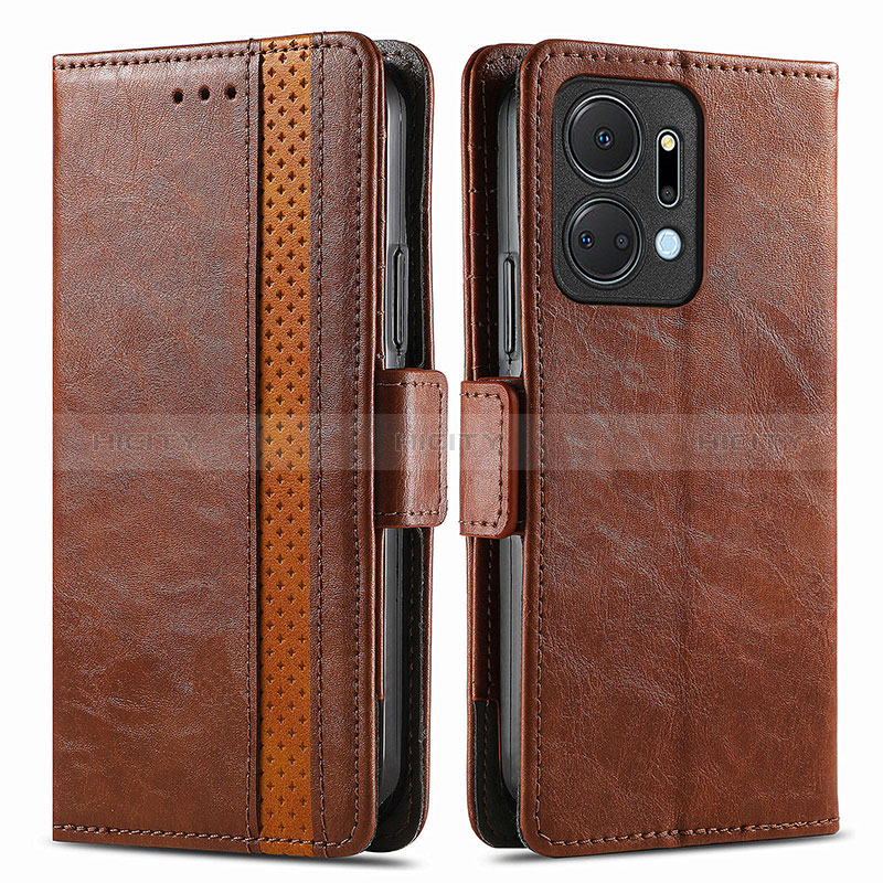 Funda de Cuero Cartera con Soporte Carcasa S02D para Huawei Honor X7a