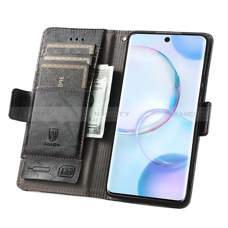 Funda de Cuero Cartera con Soporte Carcasa S02D para Huawei Nova 9