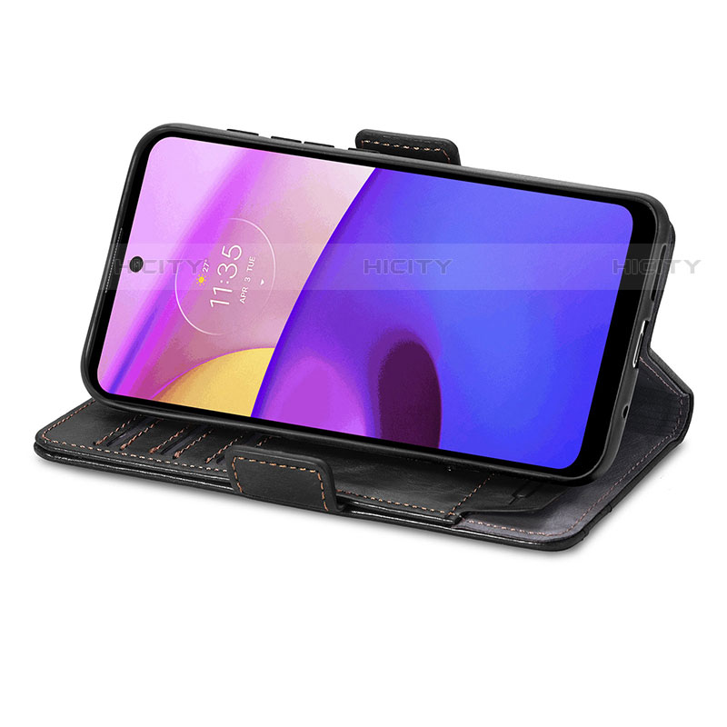 Funda de Cuero Cartera con Soporte Carcasa S02D para Motorola Moto E40