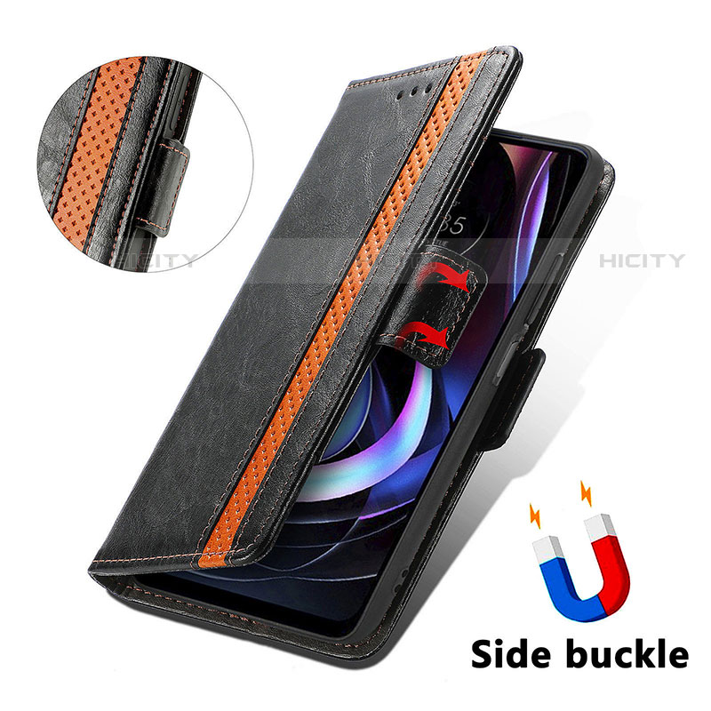 Funda de Cuero Cartera con Soporte Carcasa S02D para Motorola Moto Edge (2021) 5G