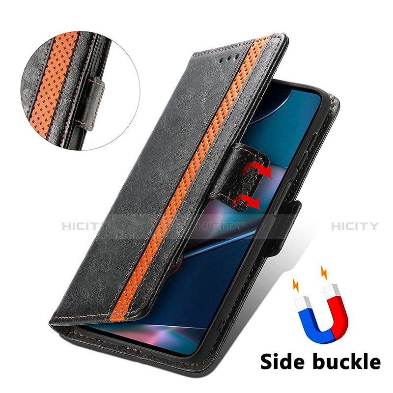 Funda de Cuero Cartera con Soporte Carcasa S02D para Motorola Moto Edge 30 Pro 5G