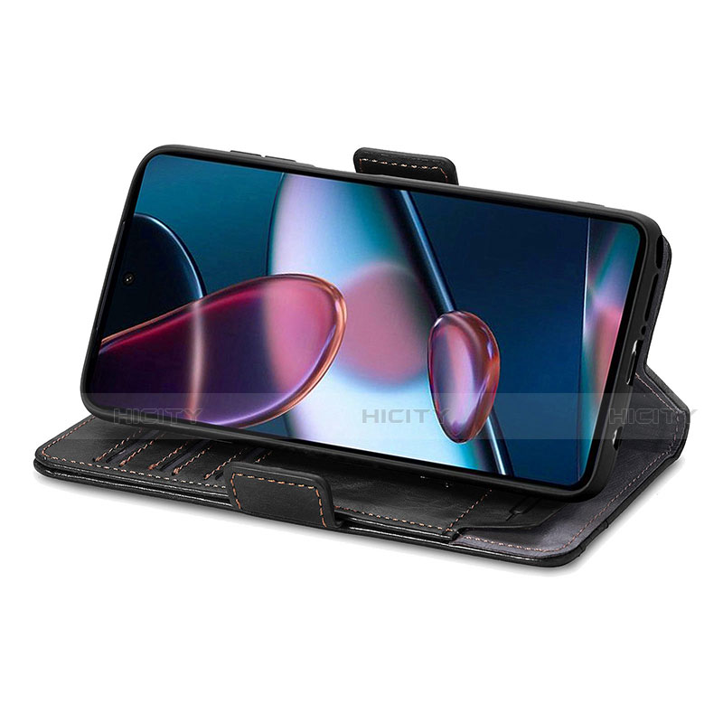 Funda de Cuero Cartera con Soporte Carcasa S02D para Motorola Moto Edge 30 Pro 5G