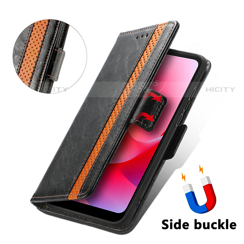 Funda de Cuero Cartera con Soporte Carcasa S02D para Motorola Moto G Play (2023)