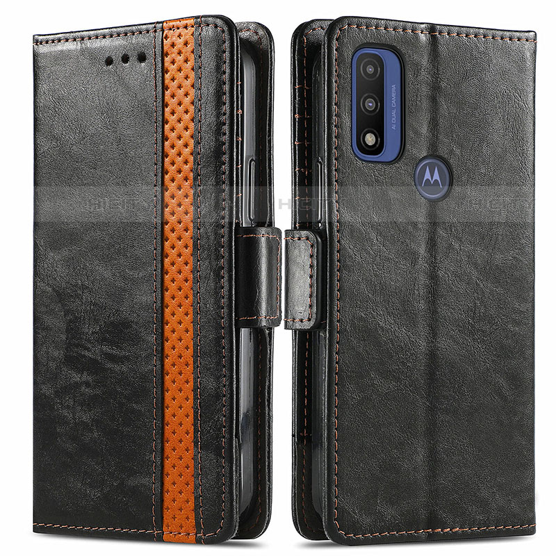 Funda de Cuero Cartera con Soporte Carcasa S02D para Motorola Moto G Pure