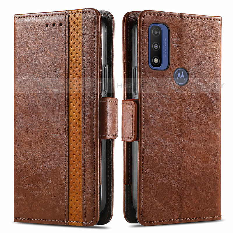 Funda de Cuero Cartera con Soporte Carcasa S02D para Motorola Moto G Pure