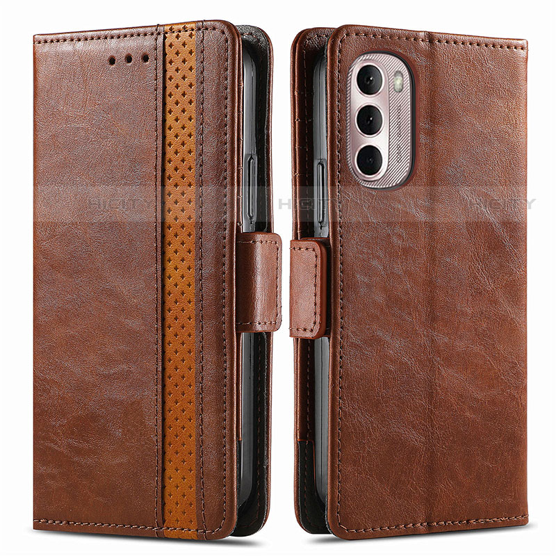 Funda de Cuero Cartera con Soporte Carcasa S02D para Motorola Moto G Stylus (2022) 4G Marron