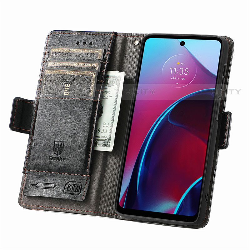 Funda de Cuero Cartera con Soporte Carcasa S02D para Motorola Moto G Stylus (2022) 5G