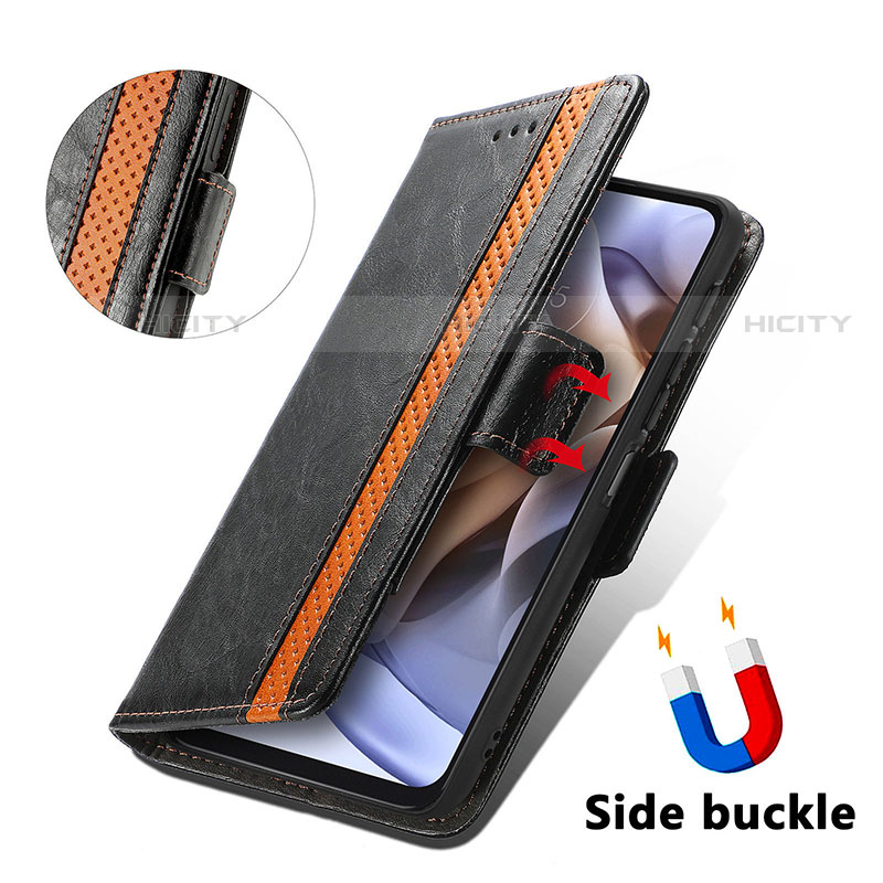 Funda de Cuero Cartera con Soporte Carcasa S02D para Motorola Moto G31