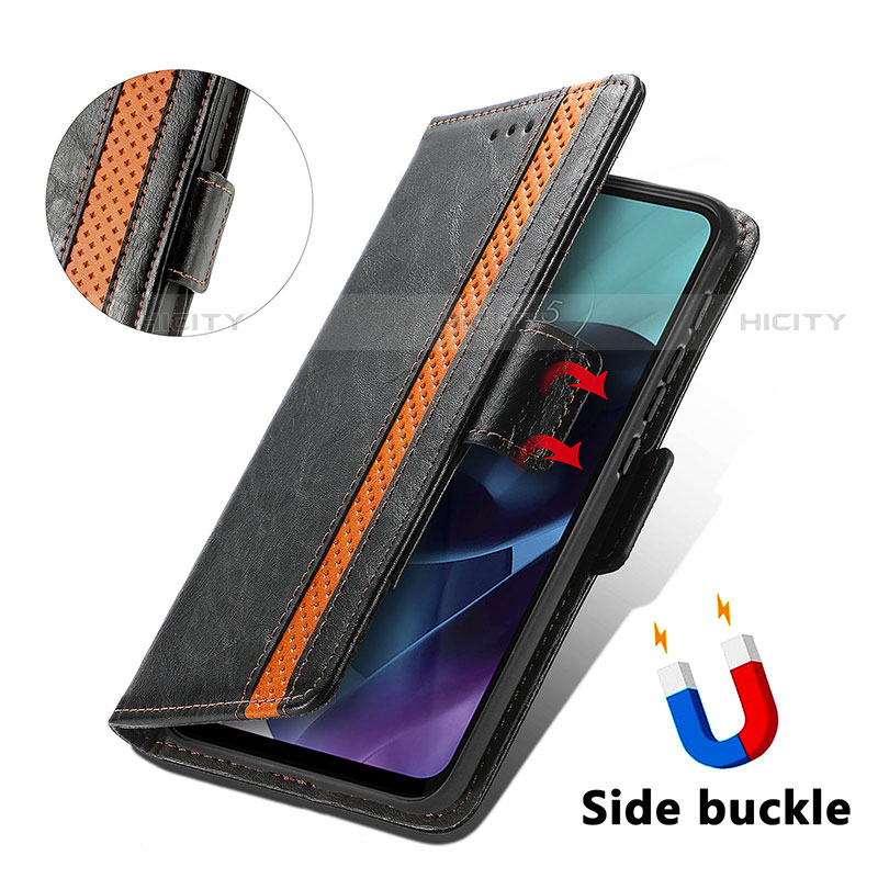 Funda de Cuero Cartera con Soporte Carcasa S02D para Motorola Moto G71 5G