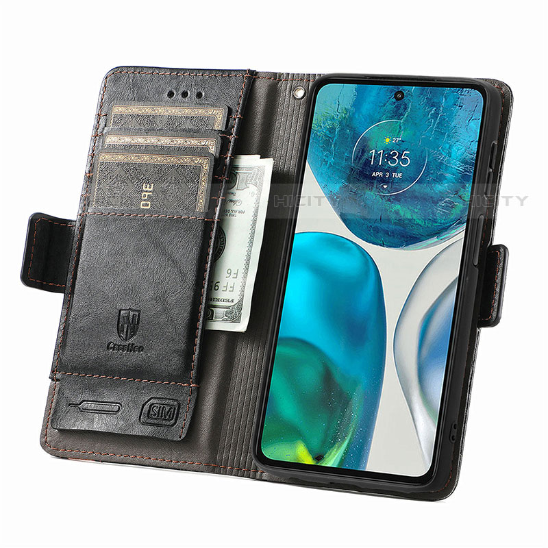 Funda de Cuero Cartera con Soporte Carcasa S02D para Motorola Moto G82 5G