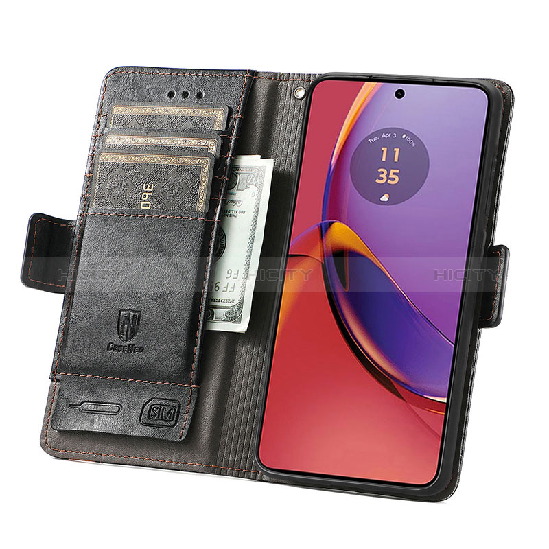 Funda de Cuero Cartera con Soporte Carcasa S02D para Motorola Moto G84 5G