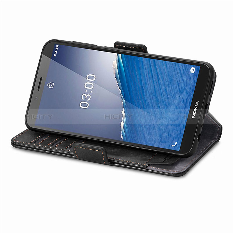 Funda de Cuero Cartera con Soporte Carcasa S02D para Nokia C3