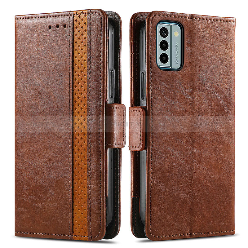 Funda de Cuero Cartera con Soporte Carcasa S02D para Nokia G22 Marron