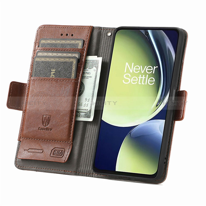 Funda de Cuero Cartera con Soporte Carcasa S02D para OnePlus Nord CE 3 5G