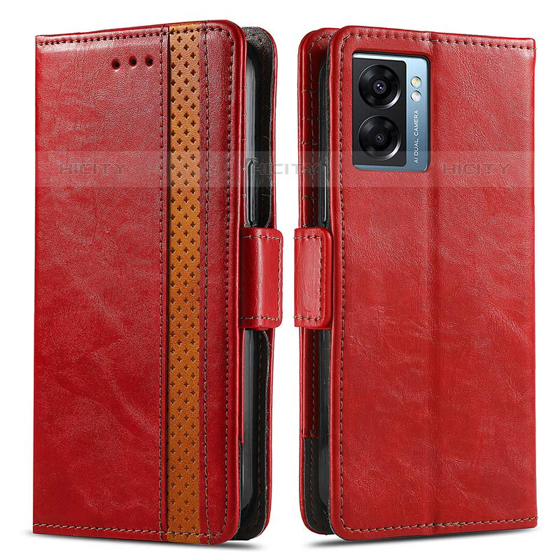 Funda de Cuero Cartera con Soporte Carcasa S02D para OnePlus Nord N300 5G Rojo