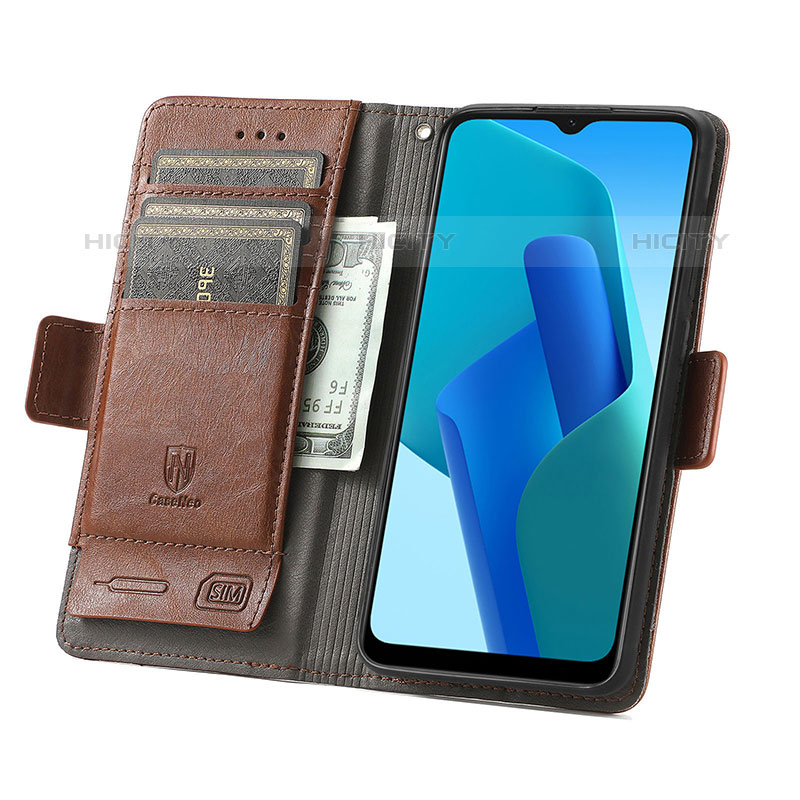 Funda de Cuero Cartera con Soporte Carcasa S02D para Oppo A16K