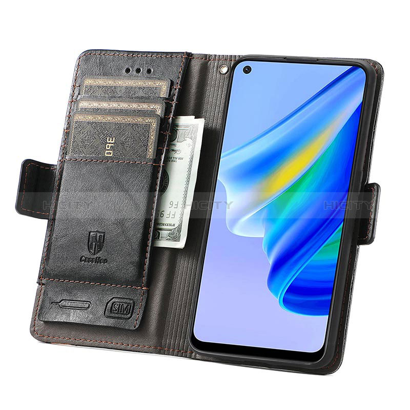 Funda de Cuero Cartera con Soporte Carcasa S02D para Oppo A95 4G