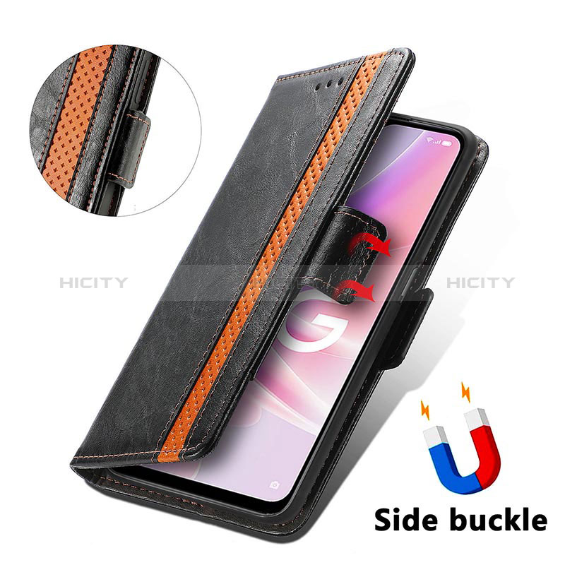 Funda de Cuero Cartera con Soporte Carcasa S02D para Oppo K10 5G India