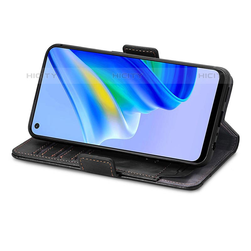 Funda de Cuero Cartera con Soporte Carcasa S02D para Oppo Reno6 Lite