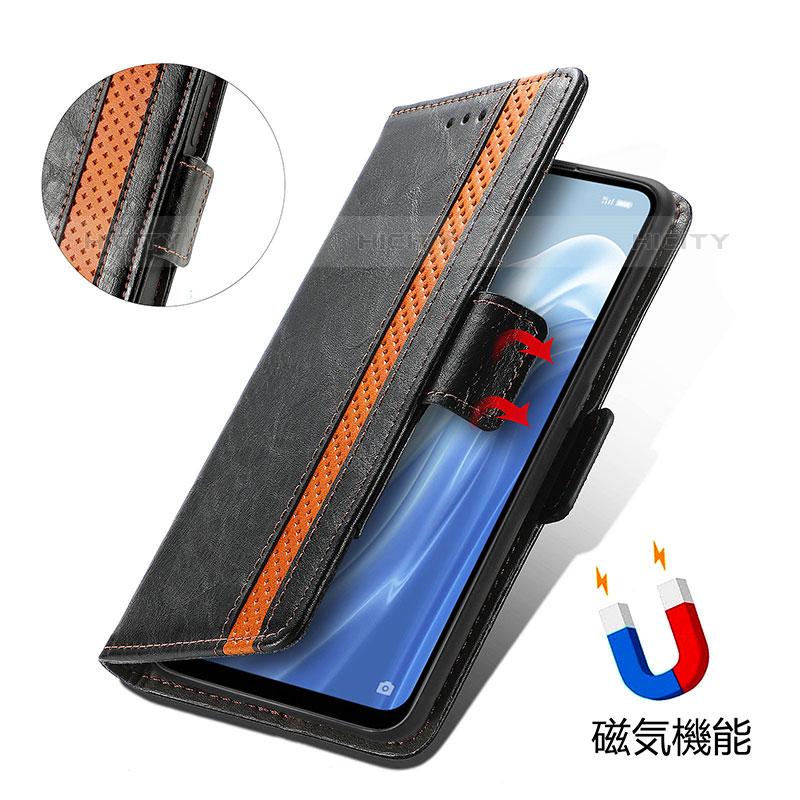 Funda de Cuero Cartera con Soporte Carcasa S02D para Oppo Reno7 A