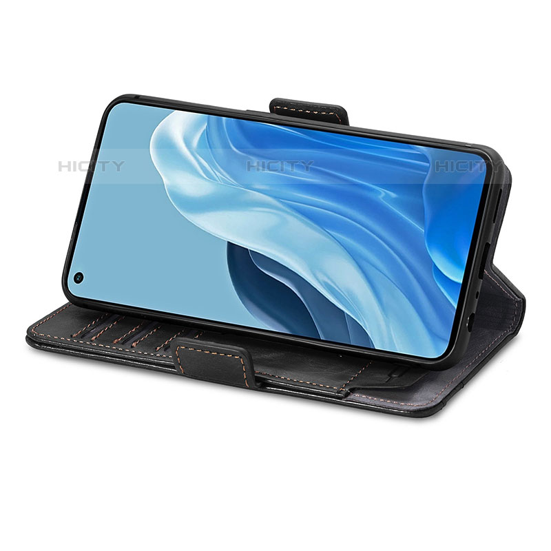 Funda de Cuero Cartera con Soporte Carcasa S02D para Oppo Reno7 Pro 5G