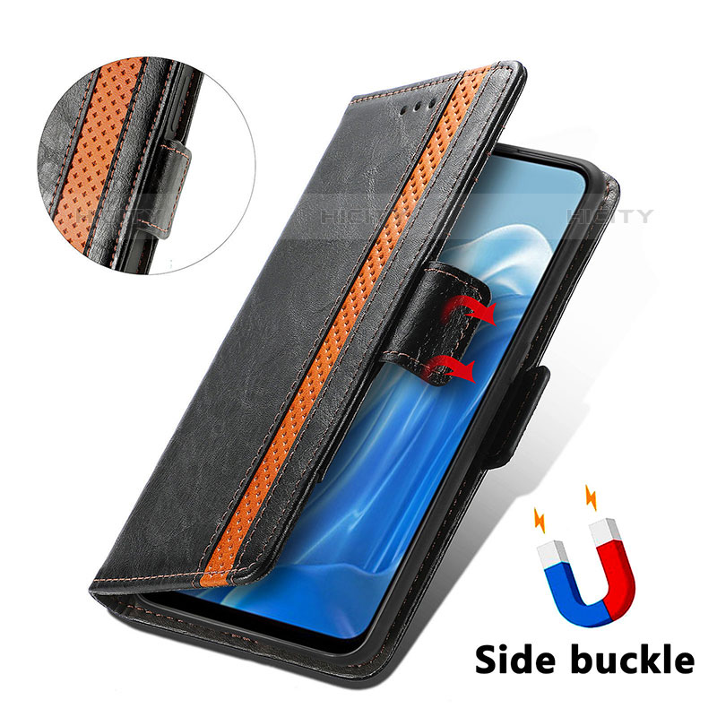 Funda de Cuero Cartera con Soporte Carcasa S02D para Oppo Reno8 4G