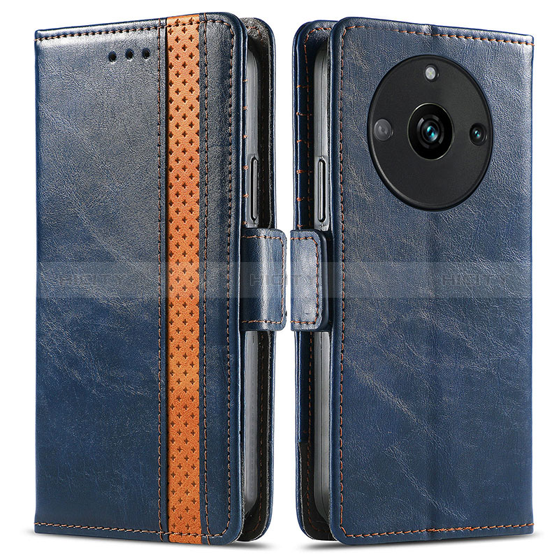 Funda de Cuero Cartera con Soporte Carcasa S02D para Realme 11 Pro 5G Azul