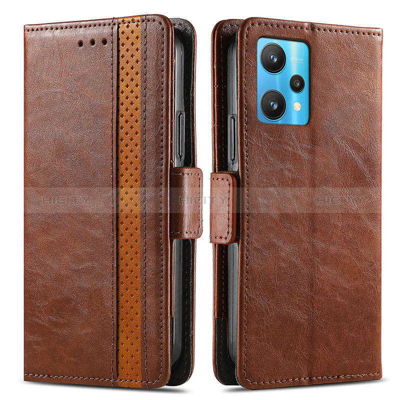 Funda de Cuero Cartera con Soporte Carcasa S02D para Realme 9 5G Marron