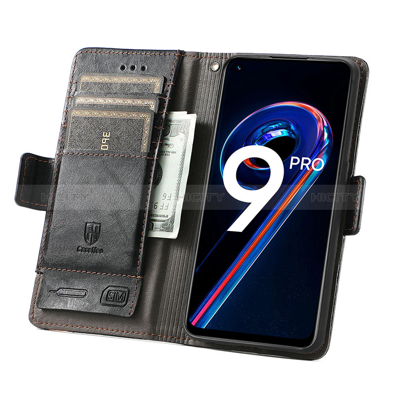 Funda de Cuero Cartera con Soporte Carcasa S02D para Realme 9 Pro 5G