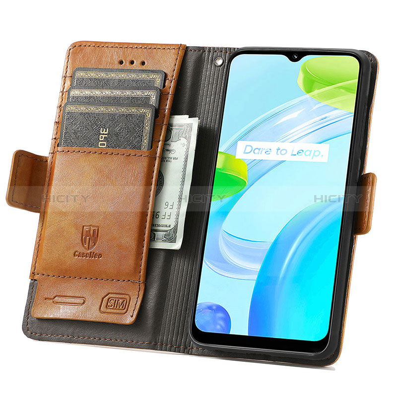 Funda de Cuero Cartera con Soporte Carcasa S02D para Realme C30