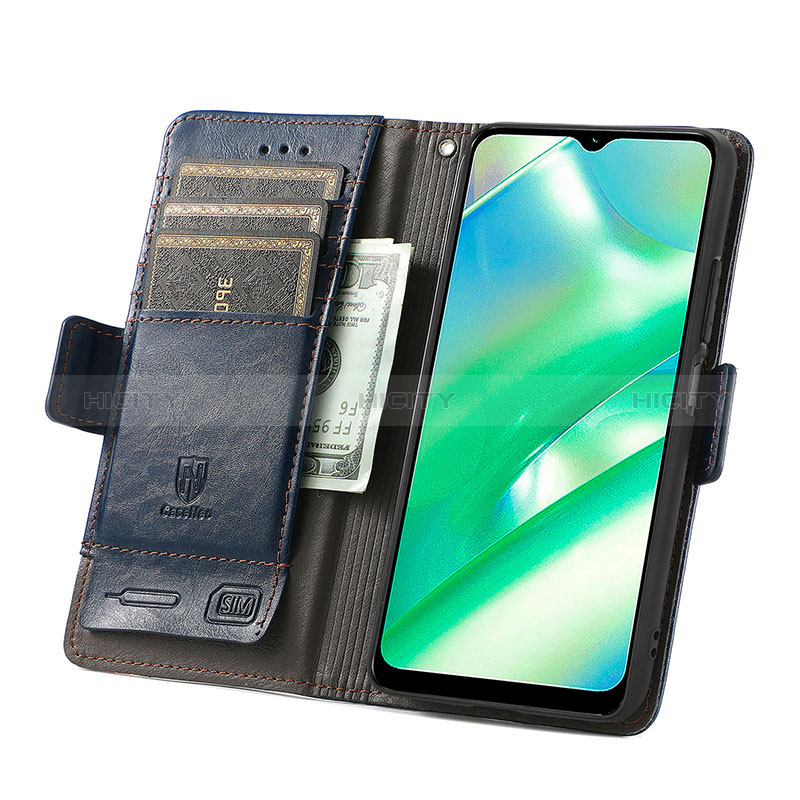 Funda de Cuero Cartera con Soporte Carcasa S02D para Realme C33 (2023)