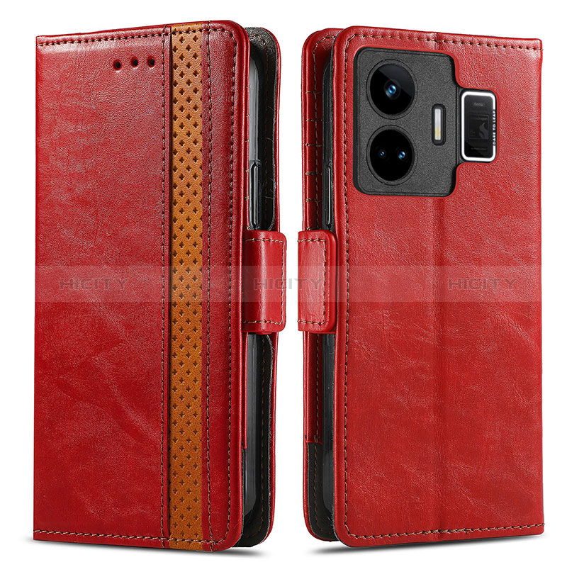 Funda de Cuero Cartera con Soporte Carcasa S02D para Realme GT Neo5 240W 5G Rojo