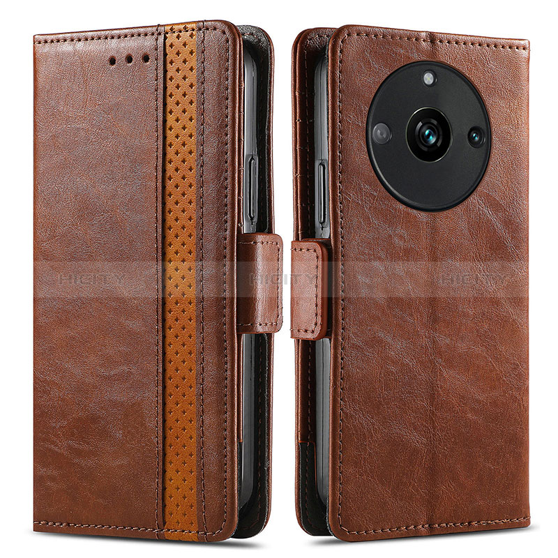 Funda de Cuero Cartera con Soporte Carcasa S02D para Realme Narzo 60 Pro 5G Marron