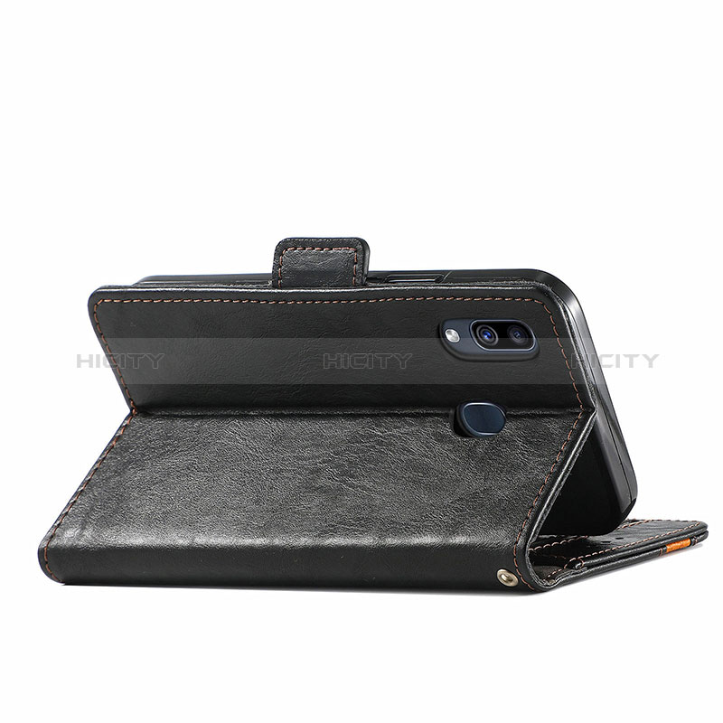 Funda de Cuero Cartera con Soporte Carcasa S02D para Samsung Galaxy A20