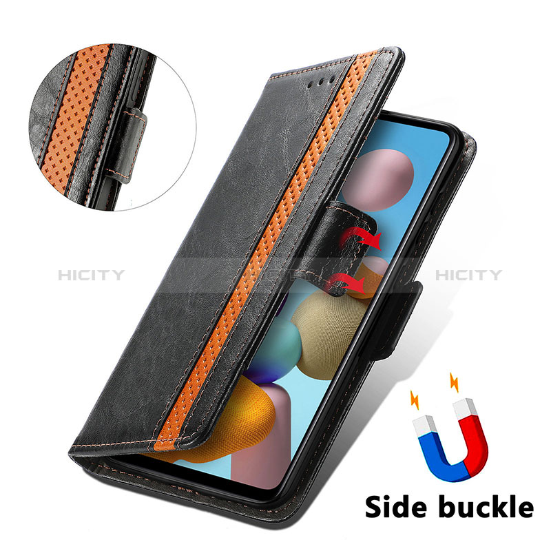 Funda de Cuero Cartera con Soporte Carcasa S02D para Samsung Galaxy A21s