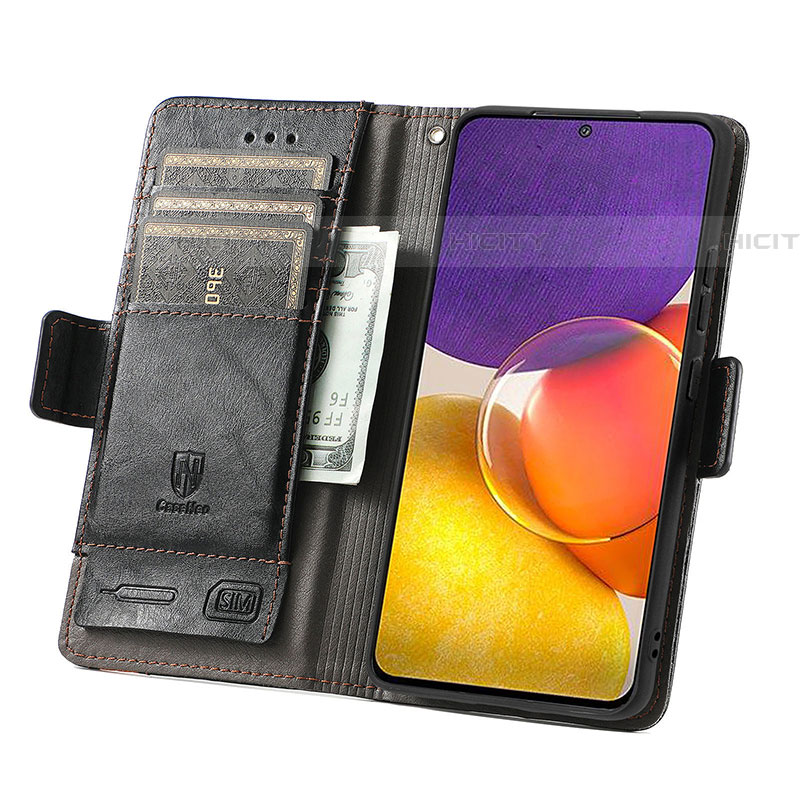 Funda de Cuero Cartera con Soporte Carcasa S02D para Samsung Galaxy A24 4G