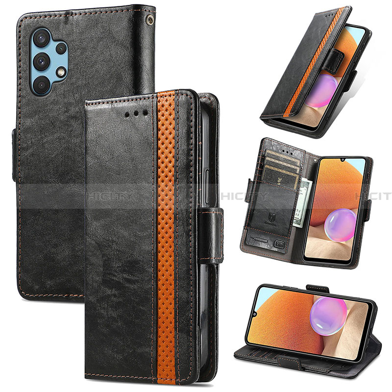 Funda de Cuero Cartera con Soporte Carcasa S02D para Samsung Galaxy A32 5G