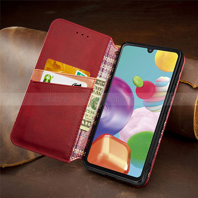 Funda de Cuero Cartera con Soporte Carcasa S02D para Samsung Galaxy A41 SC-41A