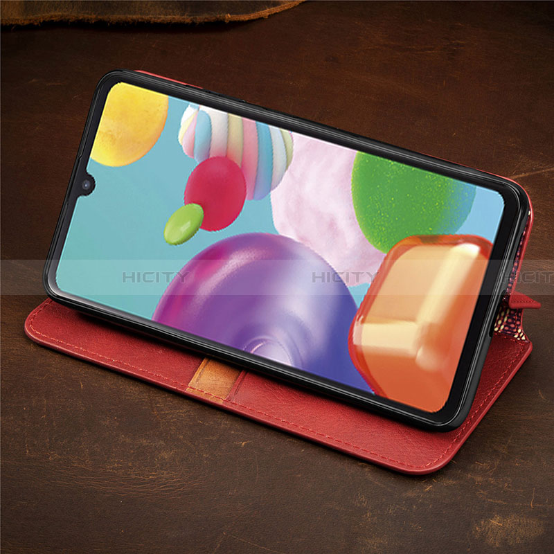 Funda de Cuero Cartera con Soporte Carcasa S02D para Samsung Galaxy A41 SC-41A