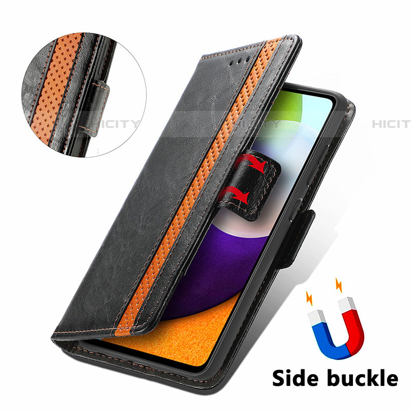 Funda de Cuero Cartera con Soporte Carcasa S02D para Samsung Galaxy A52 5G