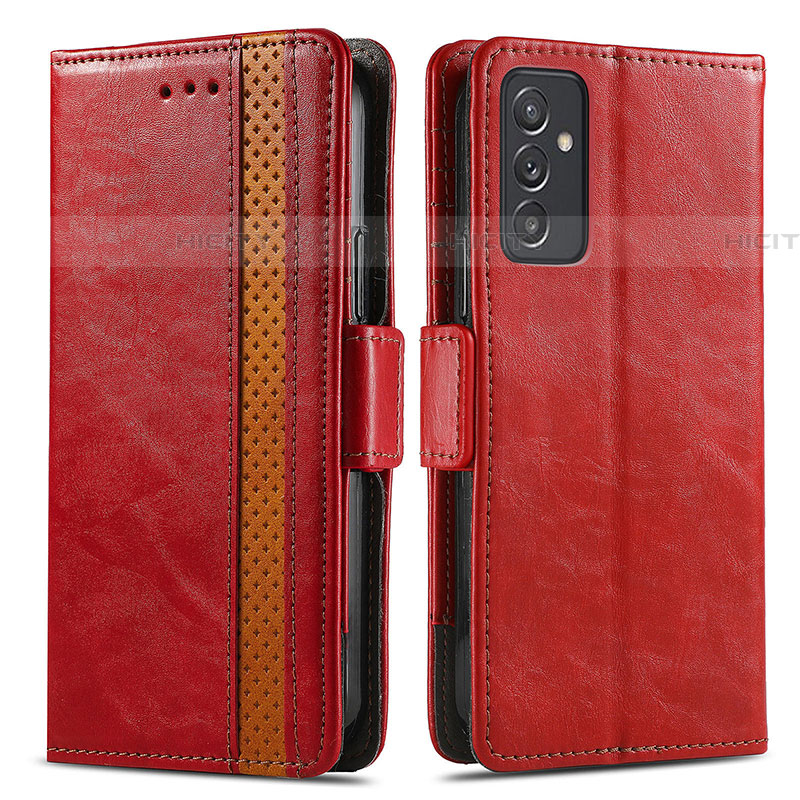 Funda de Cuero Cartera con Soporte Carcasa S02D para Samsung Galaxy A54 5G Rojo