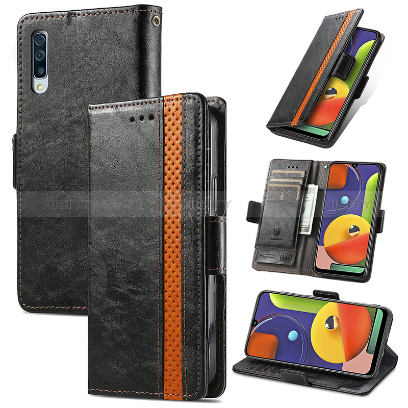 Funda de Cuero Cartera con Soporte Carcasa S02D para Samsung Galaxy A70S