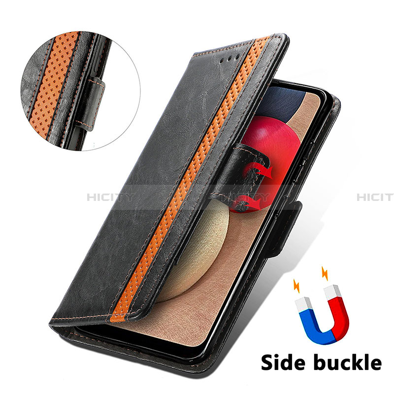 Funda de Cuero Cartera con Soporte Carcasa S02D para Samsung Galaxy F02S SM-E025F