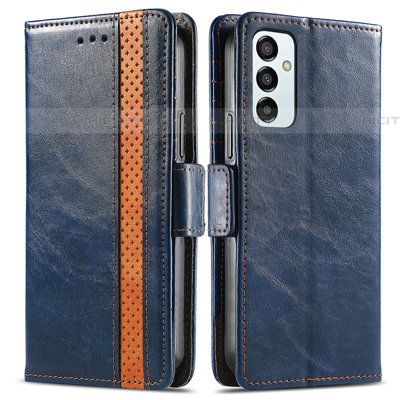 Funda de Cuero Cartera con Soporte Carcasa S02D para Samsung Galaxy F23 5G Azul