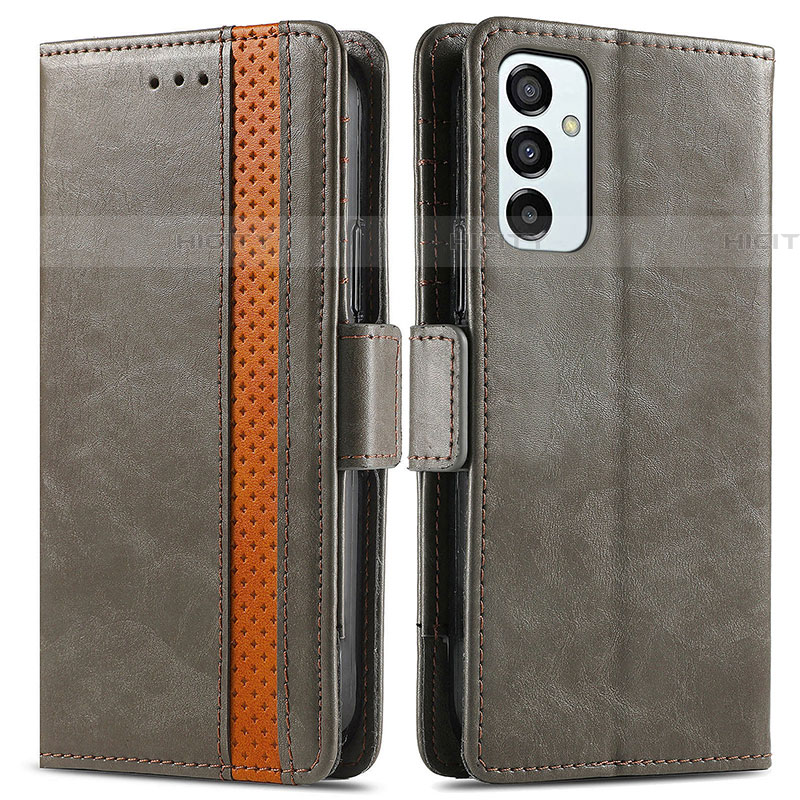 Funda de Cuero Cartera con Soporte Carcasa S02D para Samsung Galaxy F23 5G Gris