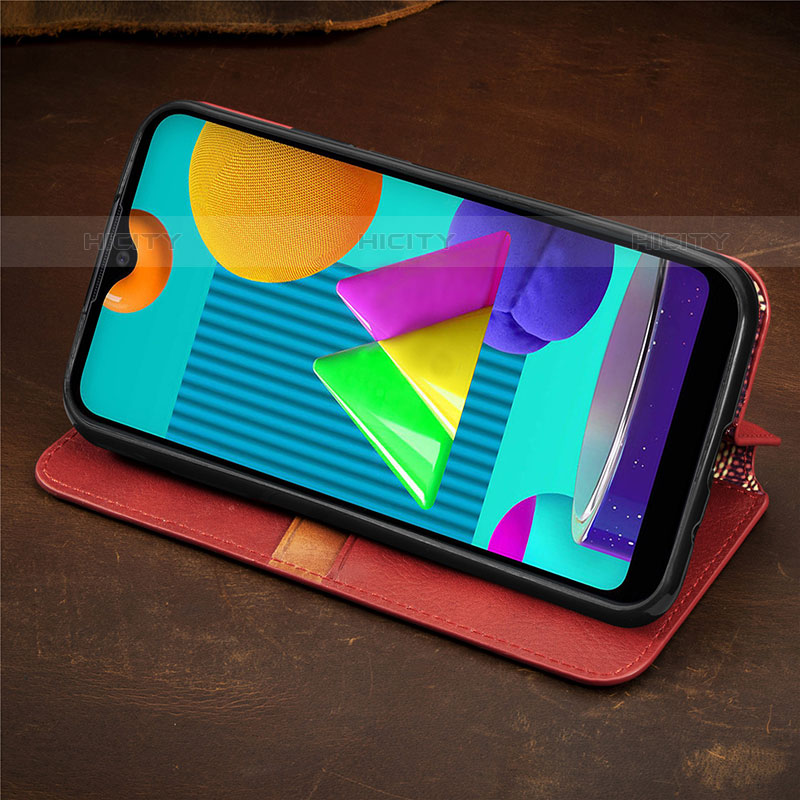 Funda de Cuero Cartera con Soporte Carcasa S02D para Samsung Galaxy M01