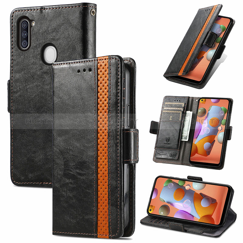 Funda de Cuero Cartera con Soporte Carcasa S02D para Samsung Galaxy M11