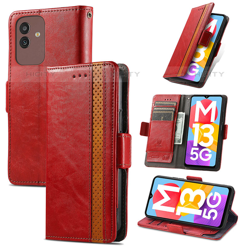 Funda de Cuero Cartera con Soporte Carcasa S02D para Samsung Galaxy M13 5G