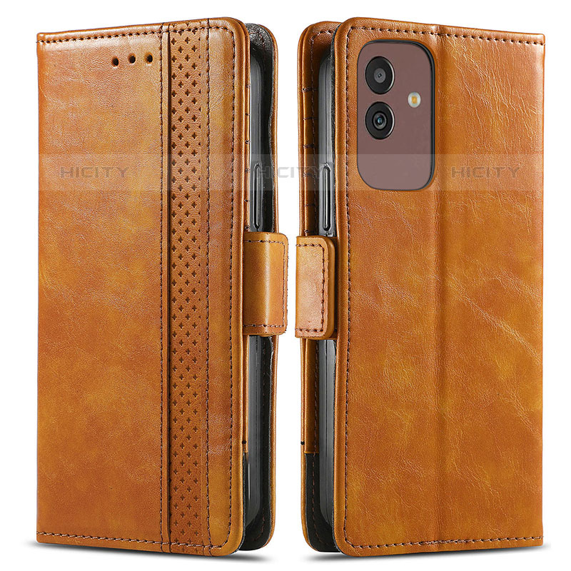 Funda de Cuero Cartera con Soporte Carcasa S02D para Samsung Galaxy M13 5G Marron Claro