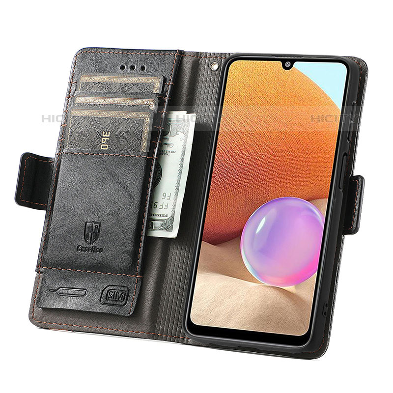 Funda de Cuero Cartera con Soporte Carcasa S02D para Samsung Galaxy M32 5G